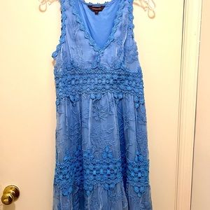 Ranna Gill Anthropologie Veronica Lace Dress In Periwinkle
